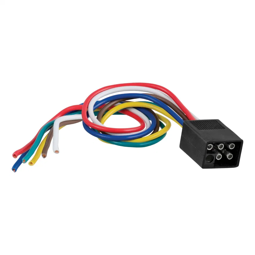 6-Way Square Connector Plug with 12in. Wires (Trailer Side; Packaged)