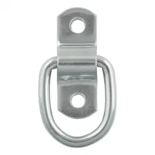 1in. x 1-1/4in. Surface-Mounted Tie-Down D-Ring (1;200 lbs; Clear Zinc) image 1
