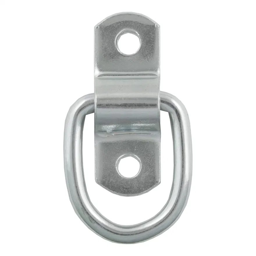 1in. x 1-1/4in. Surface-Mounted Tie-Down D-Ring (1;200 lbs; Clear Zinc)