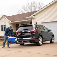 60in. x 24in. Black Steel Basket Cargo Carrier (Fixed 2in. Shank; 500 lbs.) image 2