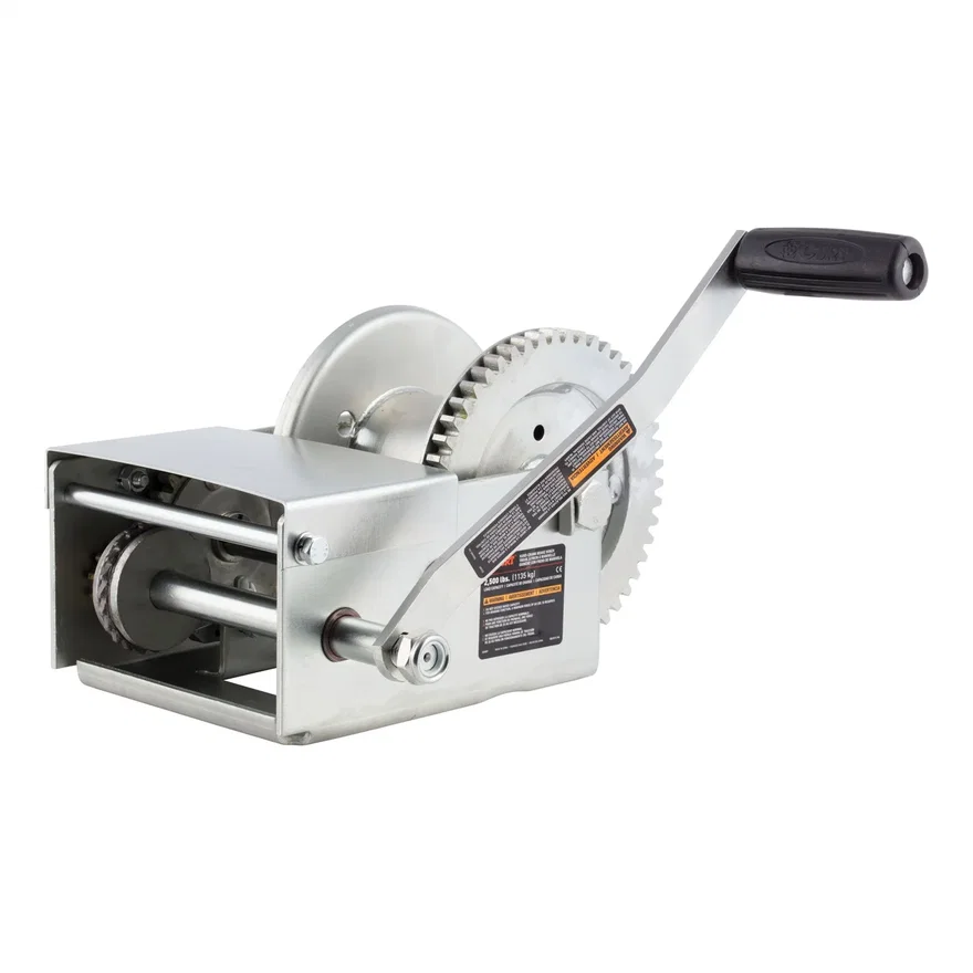 Hand-Crank Brake Win.; 2;500 lbs; 15.8:1 Gear Ratio; 10.6in. Handle