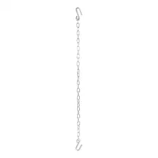 48in. Safety Chain with 2 S-Hooks (5;000 lbs; Clear Zinc) image 2