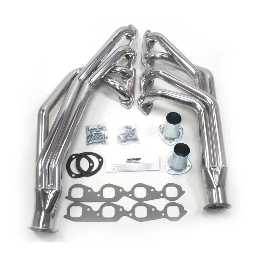 Long Tube Silver for 1955-1957 Chevrolet BBC