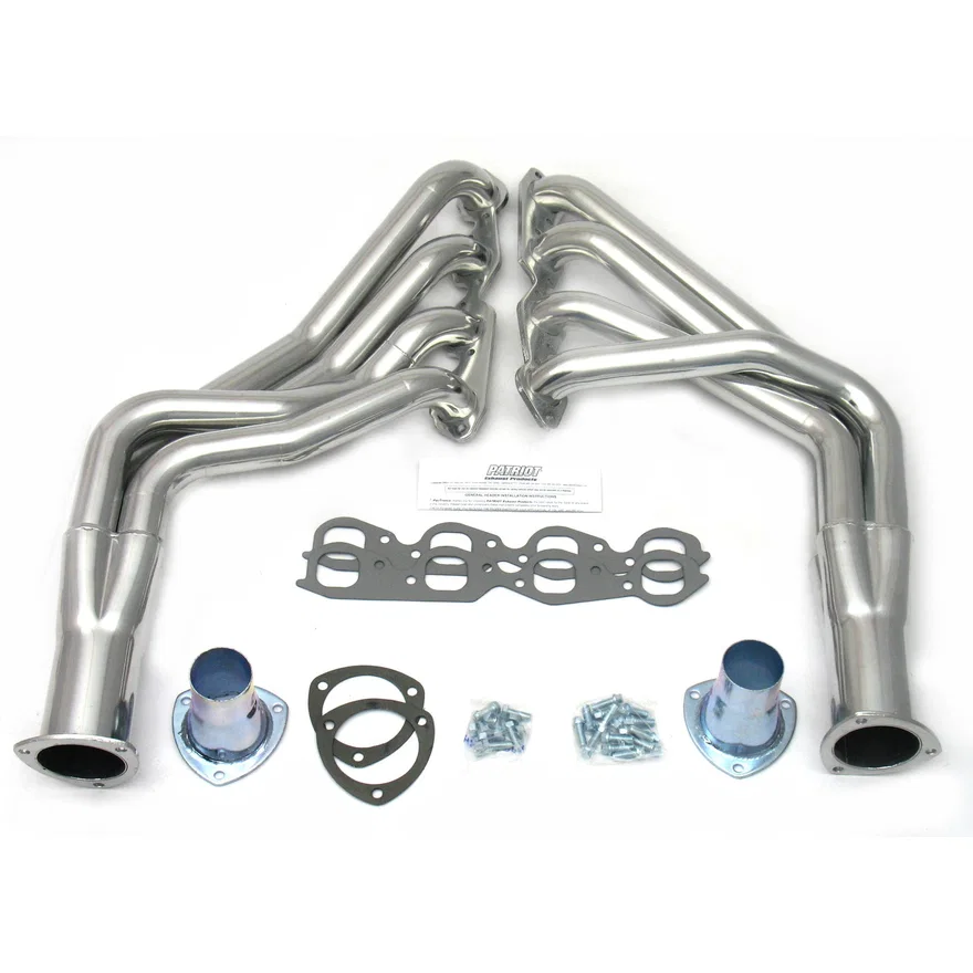 67-9 Camaro 1968-1974 Nova Long Tube Silver Ceramic Coated for Chevrolet