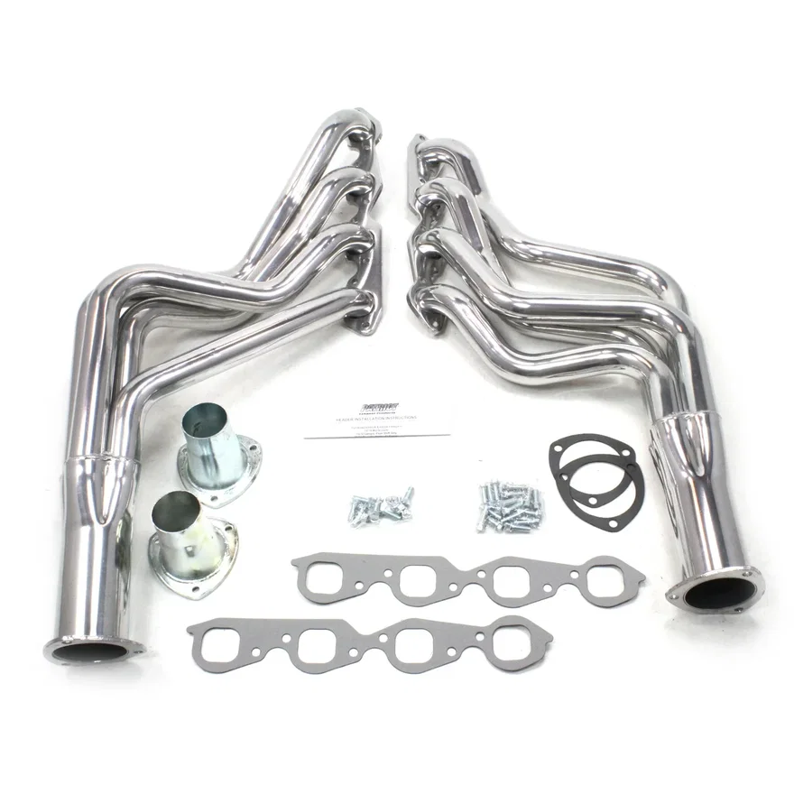 1970-1977 F, A, G Body BBC Long Tube Silver for Chevrolet