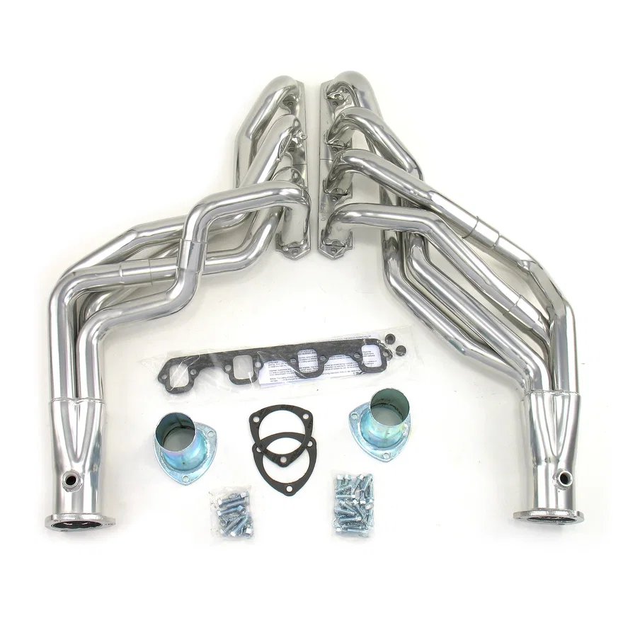 Long Tube Header 79-93 Mustang 5.0L SBF 1 3/4" Primary 3" Collector Silver Ceramic Coated