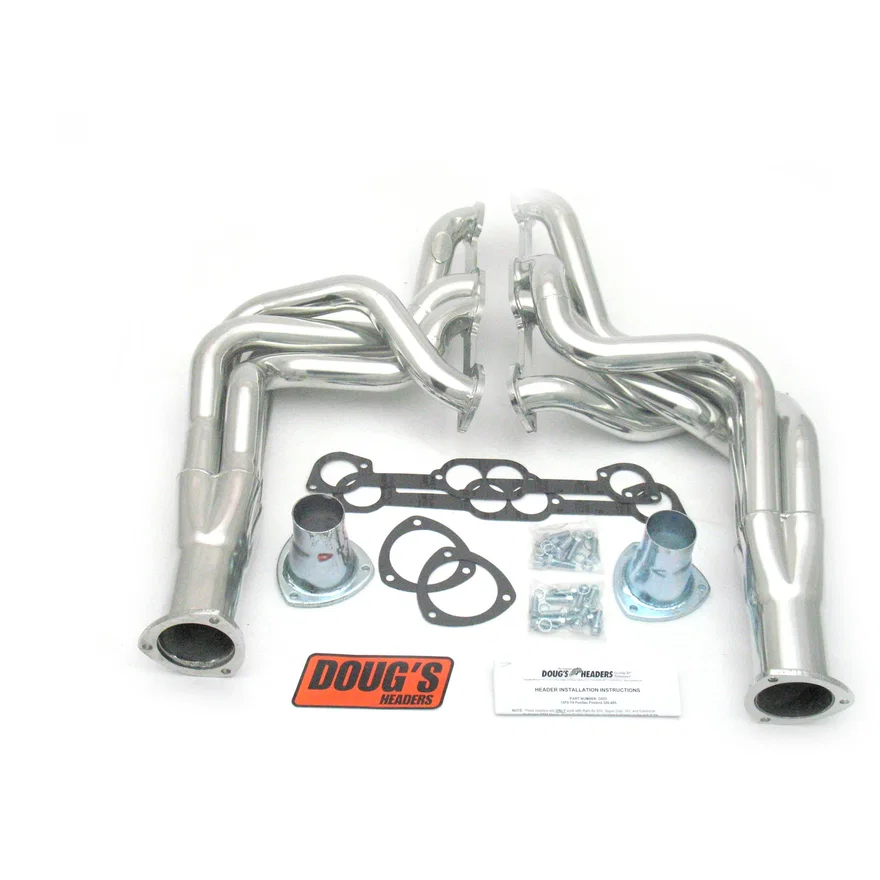 Long Tube Header 70-81 Firebird 455 W/HO/SD/Ram Air Heads only 2" Primary 3 1/2" Collector Silver Ceramic Coated