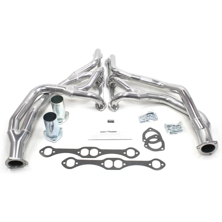 Tri Y Header 63-91 GM Truck 265-400  SBC 2 & 4 WD 1 5/8-2" Primary 2 1/2" Collector Silver Ceramic Coated