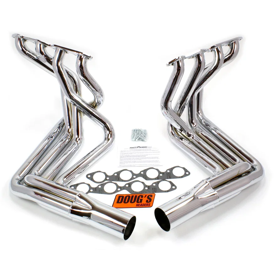 Sidemount Header 63-82 Corvette 396-454 BBC Non Cat, no EGR or A.I.R. 2 1/8" Primary 4" Collector Polished Stainless Steel