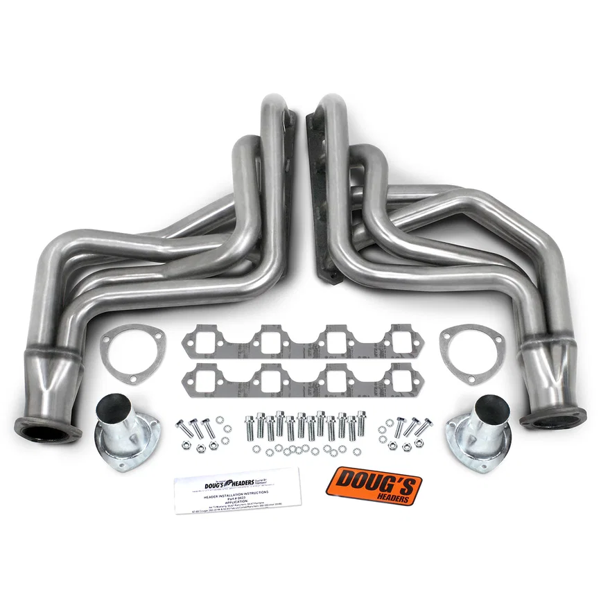 304 Stainless Long Tube Header 48-77 Ford 260-351W SBF Mustang II type suspension 1 3/4" Primary 3" Collector
