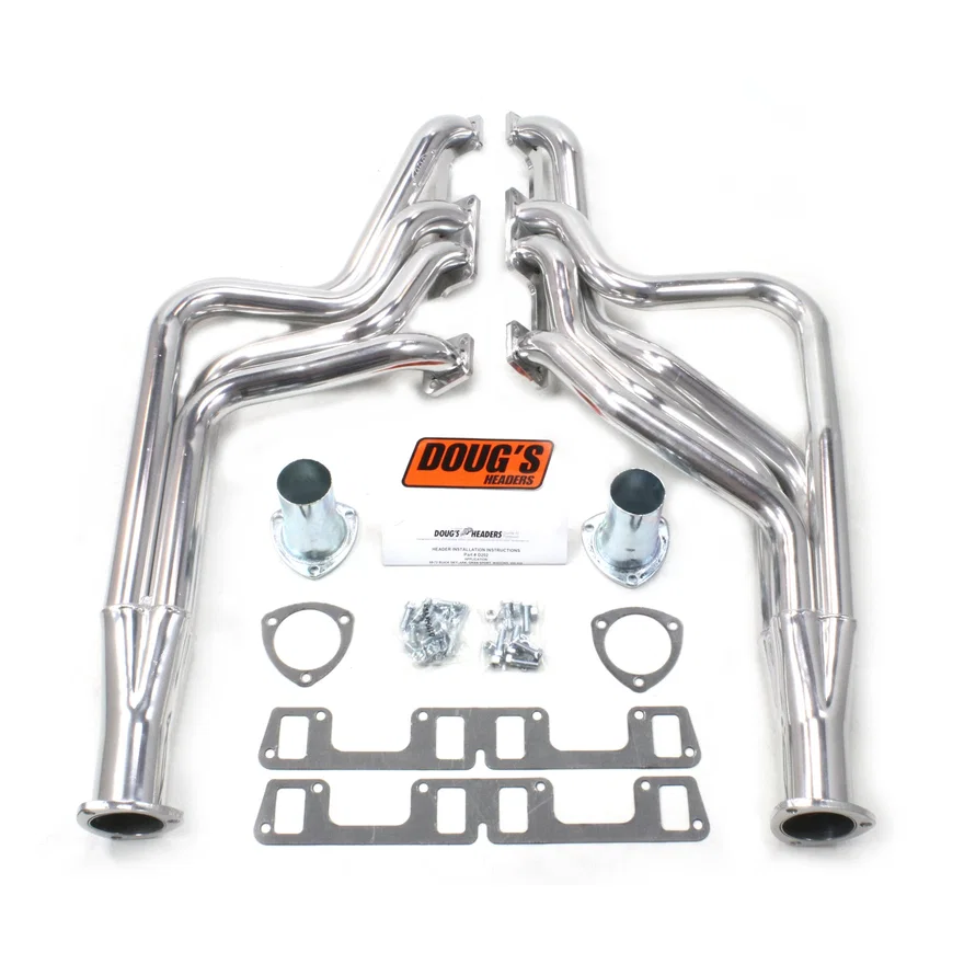 Long Tube Header 68-72 Buick 400-455  Buick V8 1 7/8" Primary 3" Collector Silver Ceramic Coated