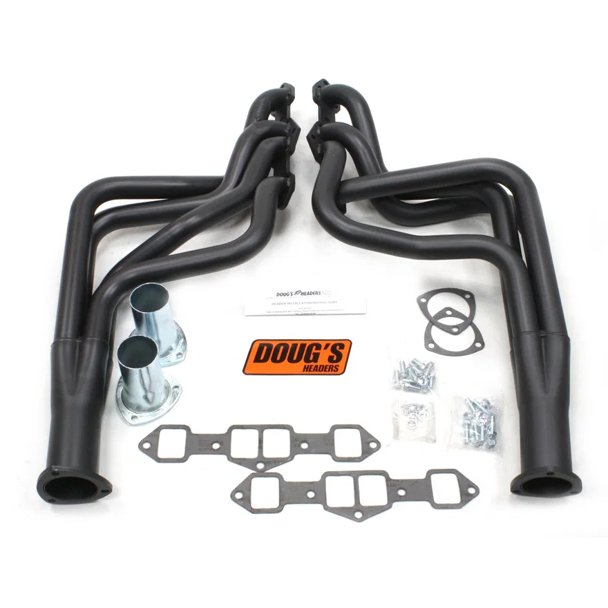 Long Tube Header 65-75 Olds 400-455 Olds 1 3/4" Primary 3" Collector Black Hi Temp Coated