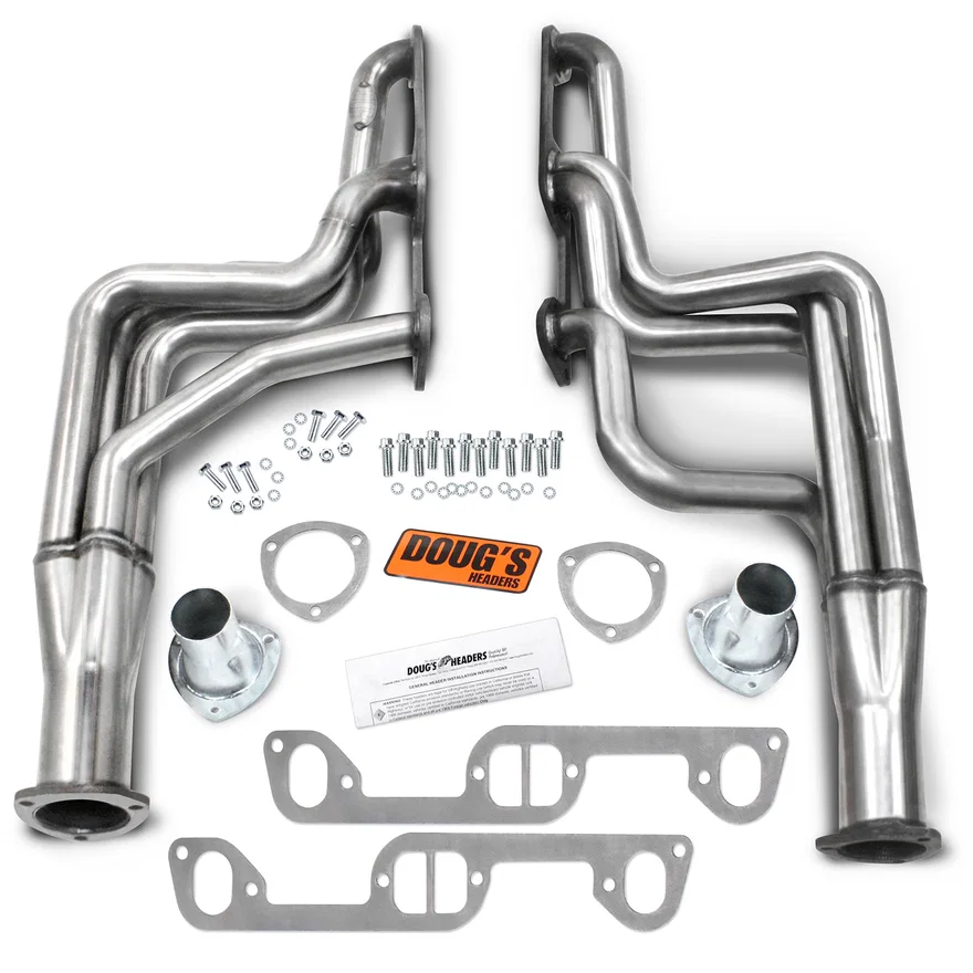 Long Tube Header 68-72 GTO 326-455 W/O EGR/A.I.R. 1 3/4" Primary 3" Collector 304 Stainless for Pontiac