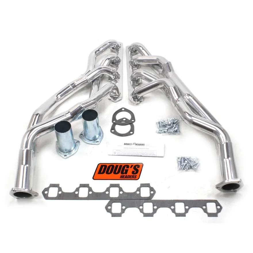 Tri Y Header 65-70 Mustang,60-65 Falcon 260-302 SBF Mustang II, R&P, Borgeson or Stock Suspension 1 5/8-2" Primary 2 1/2" Collector Silver Ceramic Coated