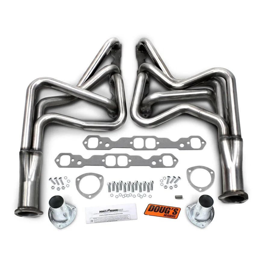 304 Stainless Long Tube Header 64-75 GM A Body 265-400 SBC 1 3/4" Primary 3" Collector for Chevrolet