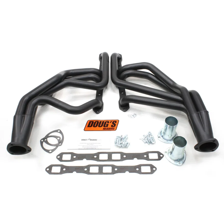 Long Tube Header 62-74 Various Mopar 383-400 B' Motor 1 3/4" Primary 3" Collector Black Hi Temp Coated