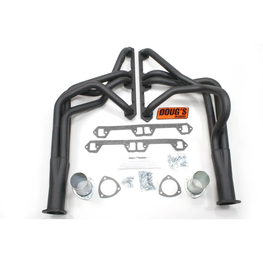 Long Tube Header 68-76 Various AMC 290-401 V8   1 3/4" Primary 3" Collector Black Hi Temp Coated for American Motors