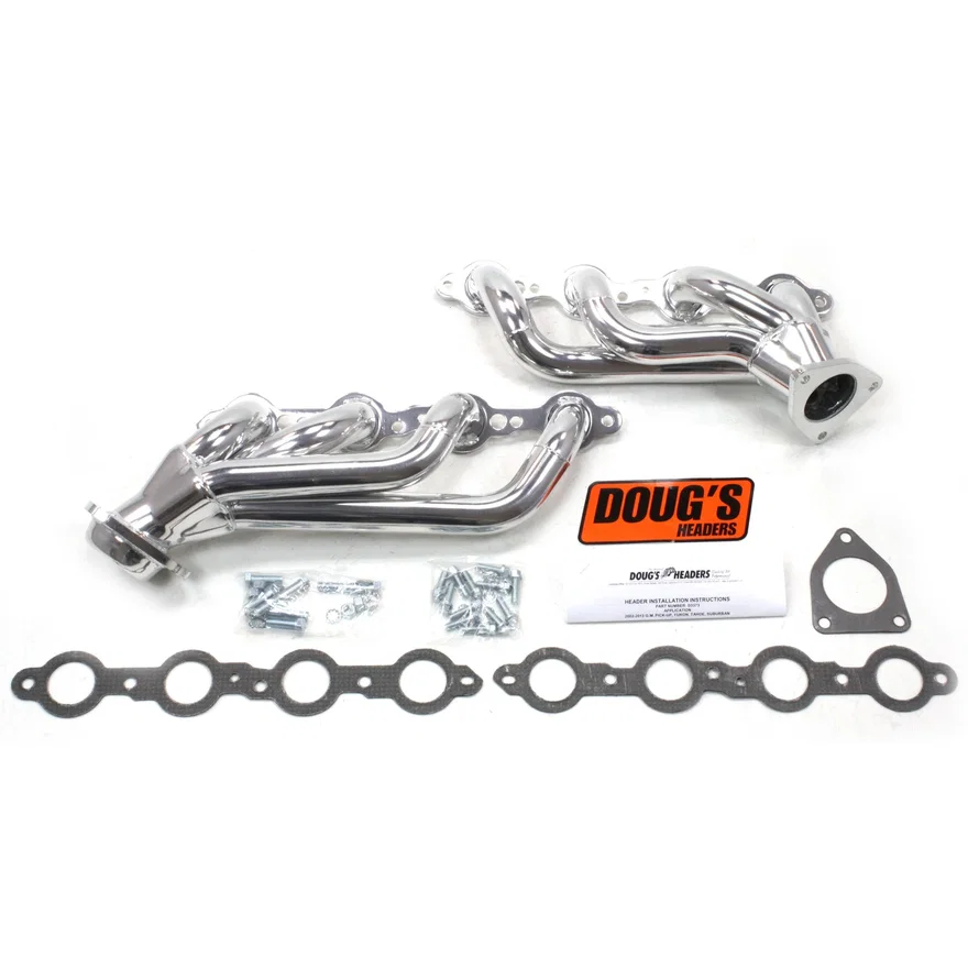 Emissions Legal Header 02-13 GM Truck 4.8-5.3L LS W/O EGR 1 1/2" Primary 2 1/2" Collector Silver Ceramic Coated