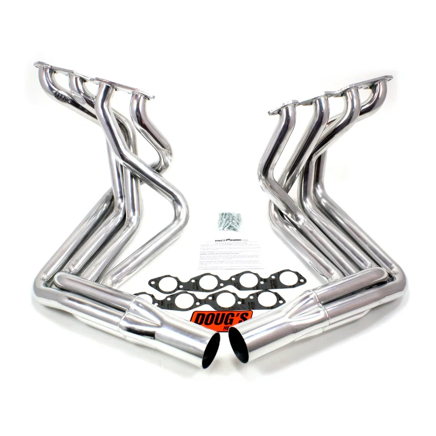 Sidemount Header 63-82 Corvette 396-454 BBC Non Cat, no EGR or A.I.R. 2 1/8" Primary 4" Collector Silver Ceramic Coated