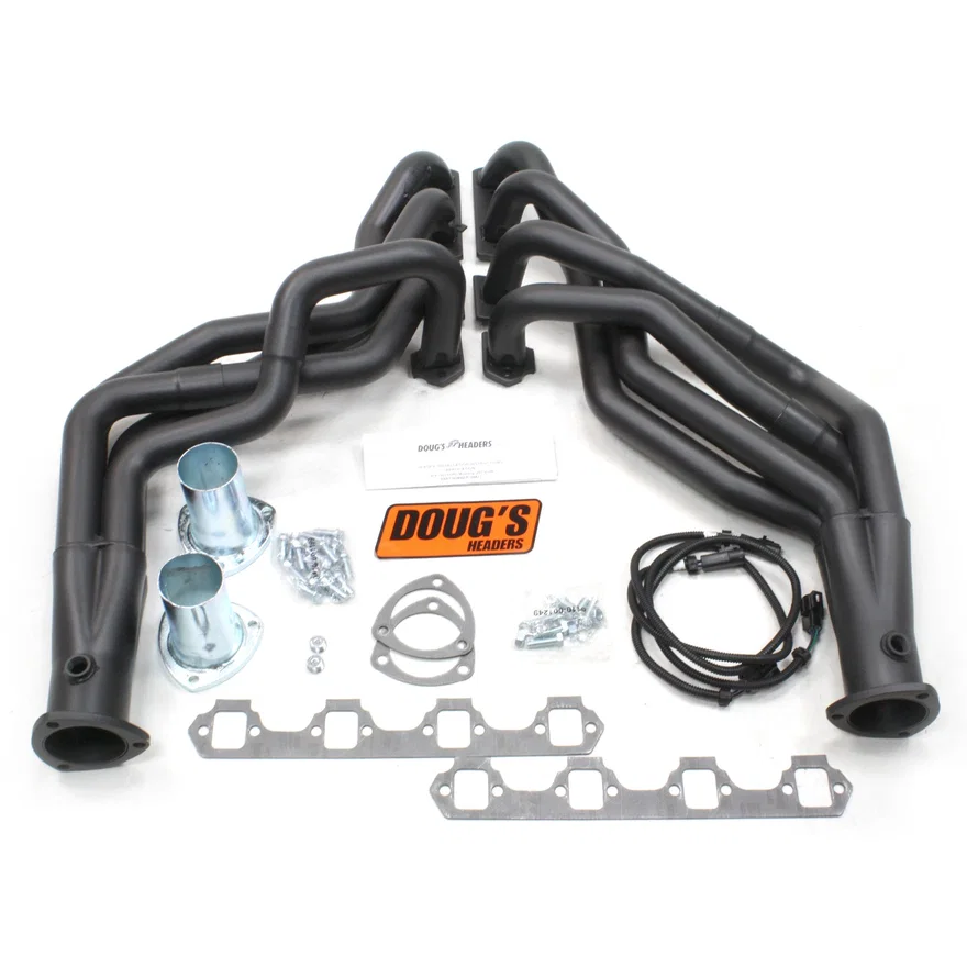 Long Tube Header 79-93 Mustang 5.0L SBF 1 3/4" Primary 3" Collector Black Hi Temp Coated