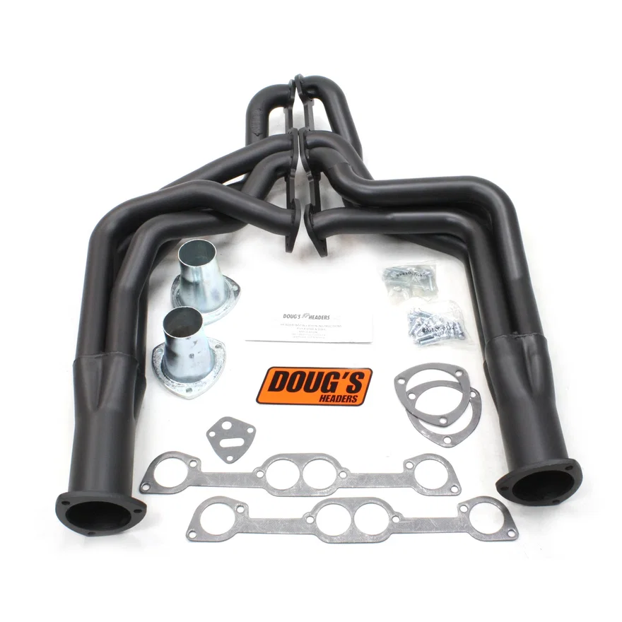 Long Tube Header 67-69 Firebird 455 W/HO/SD/Ram Air Heads only 1 7/8" Primary 3 1/2" Collector Black Hi Temp Coated