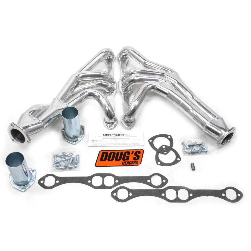 Tri Y Header 55-57 Chevy 265-400 SBC 1 5/8-2" Primary 2 1/2" Collector Silver Ceramic Coated