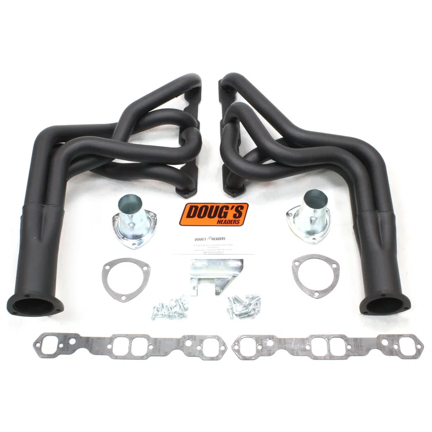 Long Tube Header 67-69 F Body/68-74 X Body 265-400 SBC 1 7/8" Primary 3 1/2" Collector Black Hi Temp Coated