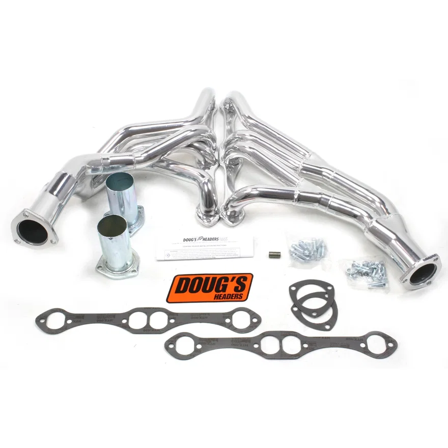 Tri Y Header 69-72 GM Truck 265-400 SBC 2WD & 4 WD 1 5/8-2" Primary 2 1/2" Collector Silver Ceramic Coated