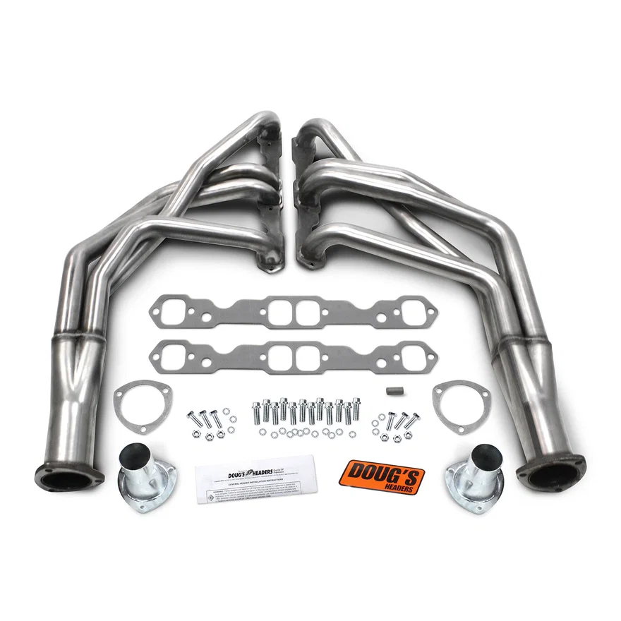 304 Stainless Long Tube Header 67-69 F Body/68-74 X Body 265-400 SBC 1 3/4" Primary 3" Collector