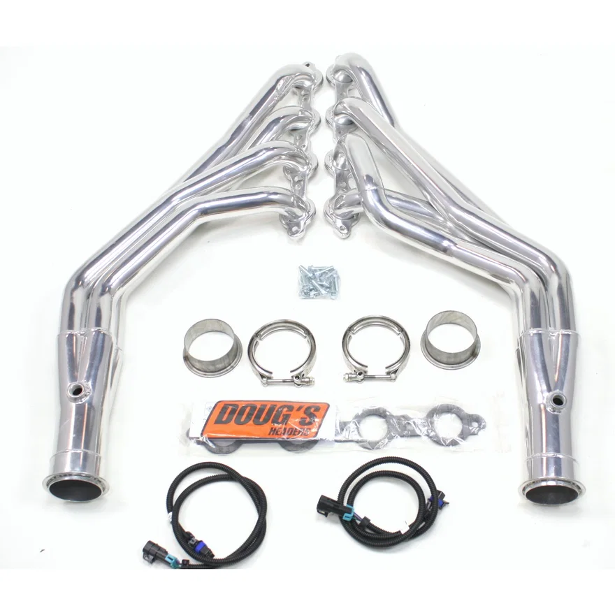 Long Tube Header 64-72 GM A Body 4.8-6.2L LS Engine Swap 1 3/4" Primary 3" Collector Black Hi Temp Coated D3336-B