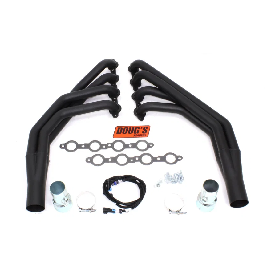 Long Tube Header 67-69 F Body/68-74 X Body 4.8-6.2L LS Engine Swap 1 7/8" Primary 3" Collector Black Hi Temp Coated