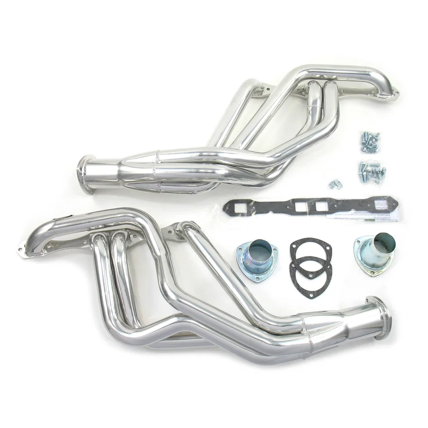 Long Tube Header 62-74 Various Mopar 426 Wedge,440 RB Motor 2" Primary 3 1/2" Collector Silver Ceramic Coated
