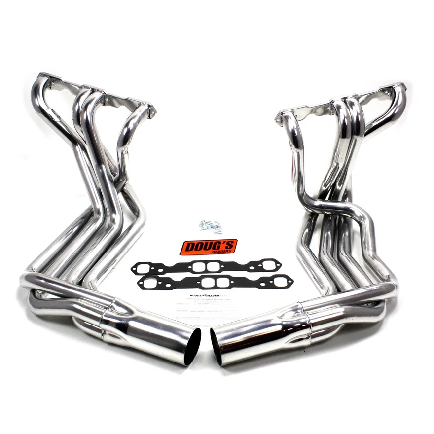 Sidemount Header 63-82 Corvette 265-400 SBC Non Cat, no EGR or A.I.R. 1 7/8" Primary 4" Collector Silver Ceramic Coated