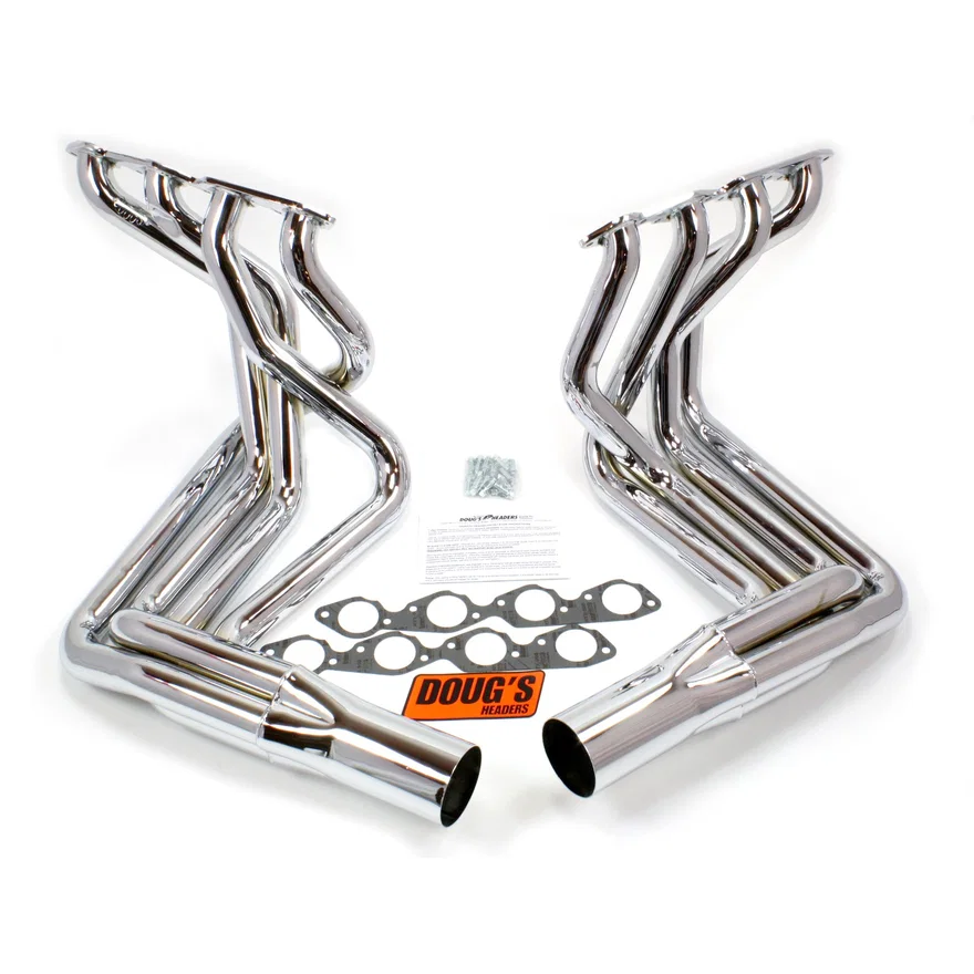Sidemount Header 63-82 Corvette 396-454 BBC Non Cat, no EGR or A.I.R. 2 1/8" Primary 4" Collector Chrome Plated
