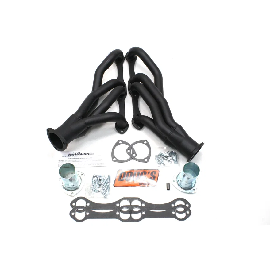 Mid Length Header 64-92 GM F, G, & A Body 265-400 SBC 1 5/8" Primary 2 1/2" Collector Black Hi Temp Coated