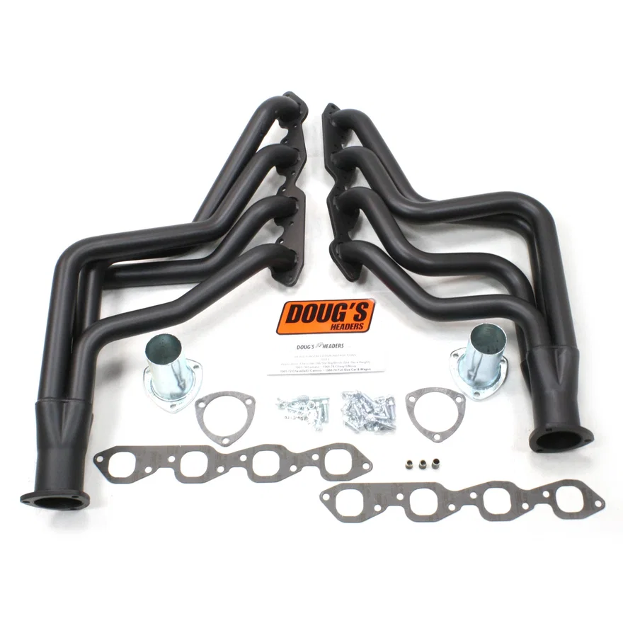Long Tube Header 64-77 GM F & A Body 396-502 BBC 1 3/4" Primary 3" Collector Black Hi Temp Coated