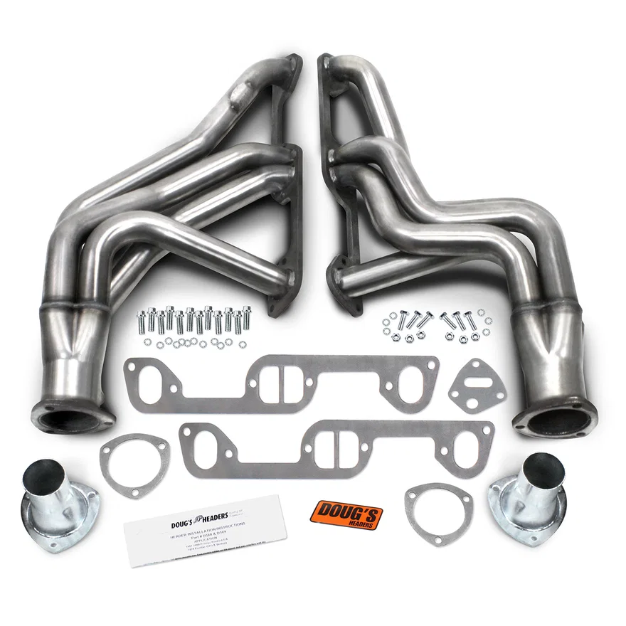 304 Stainless Long Tube Header 67-69 Firebird 326-455 1 3/4" Primary 3" Collector