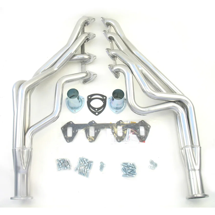 Long Tube Header 67-70 Mustang/Cougar 390-428 FE Motor W/O EGR/A.I.R. 1 3/4" Primary 3" Collector Silver Ceramic Coated