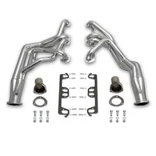 Long Tube Header 67-74 Mopar A Body 273-360 W/O EGR/A.I.R. with Reilly Motorsports Coil Over suspension 1 5/8" Primary 3" Collector Silver Ceramic Coated image 1