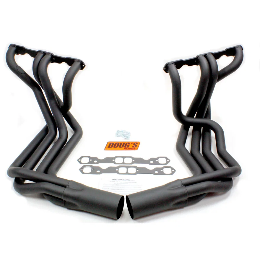 Sidemount Header 63-82 Corvette 265-400 SBC Non Cat, no EGR or A.I.R. 1 7/8" Primary 4" Collector Black Hi Temp Coated