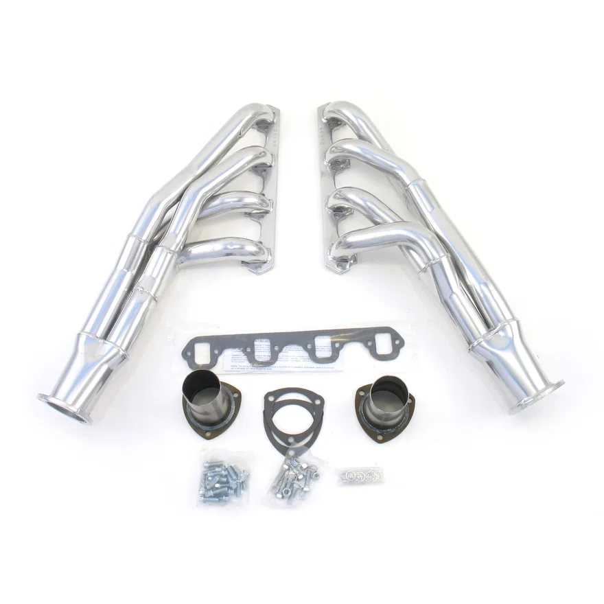 Tri Y Header 66-70 Ford 351W Windsor W/O EGR/A.I.R. 1 3/4-2" Primary 2 1/2" Collector Silver Ceramic Coated