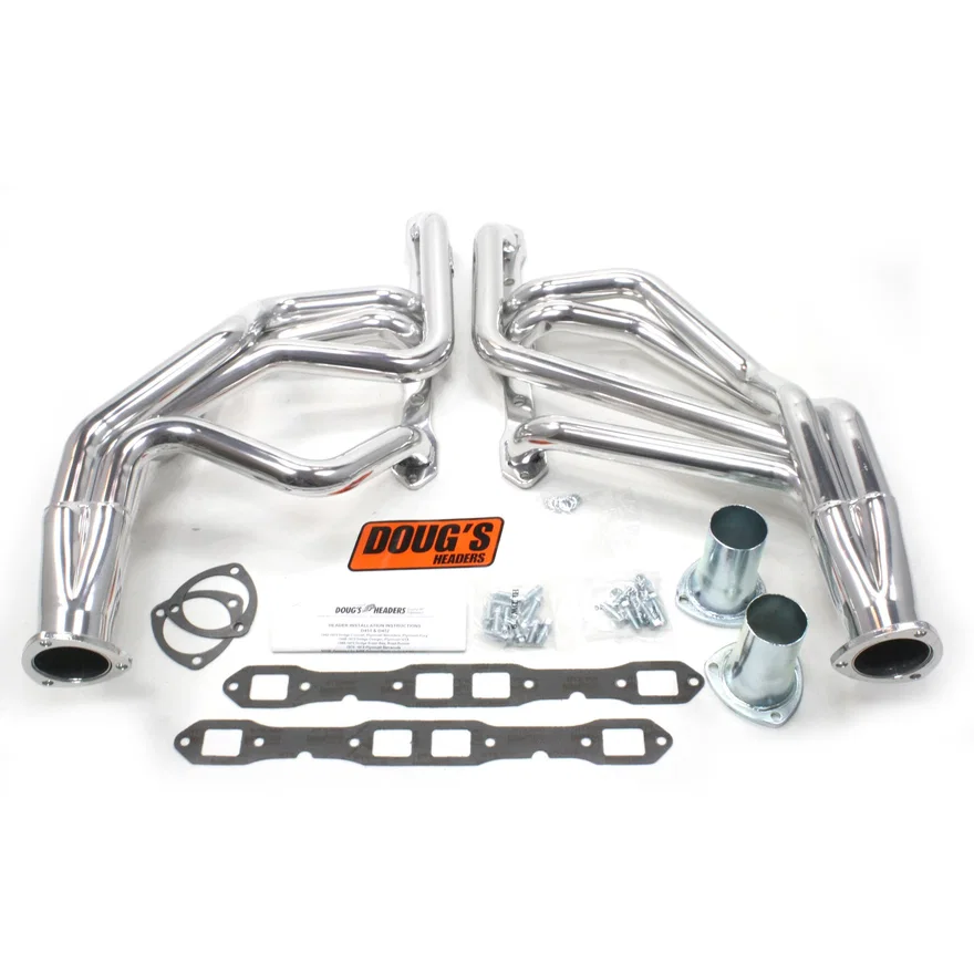 Long Tube Header 62-74 Various Mopar 383-400 'B' Motor 1 3/4" Primary 3" Collector Silver Ceramic Coated