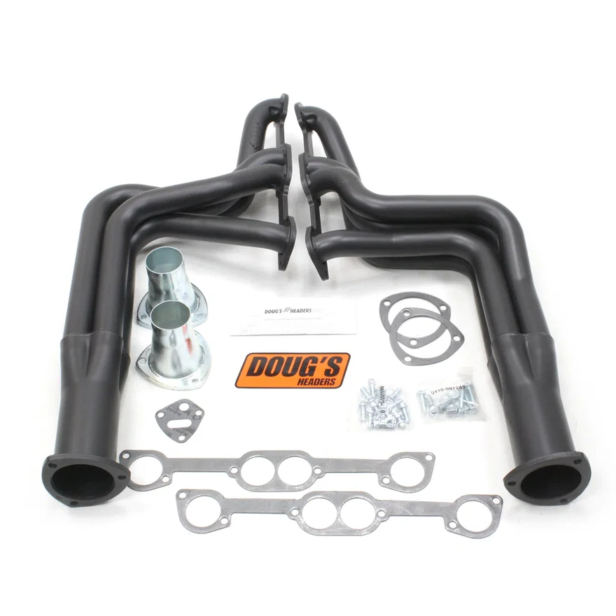 Long Tube Header 70-81 Firebird 455 W/HO/SD/Ram Air Heads only 1 7/8" Primary 3 1/2" Collector Black Hi Temp Coated