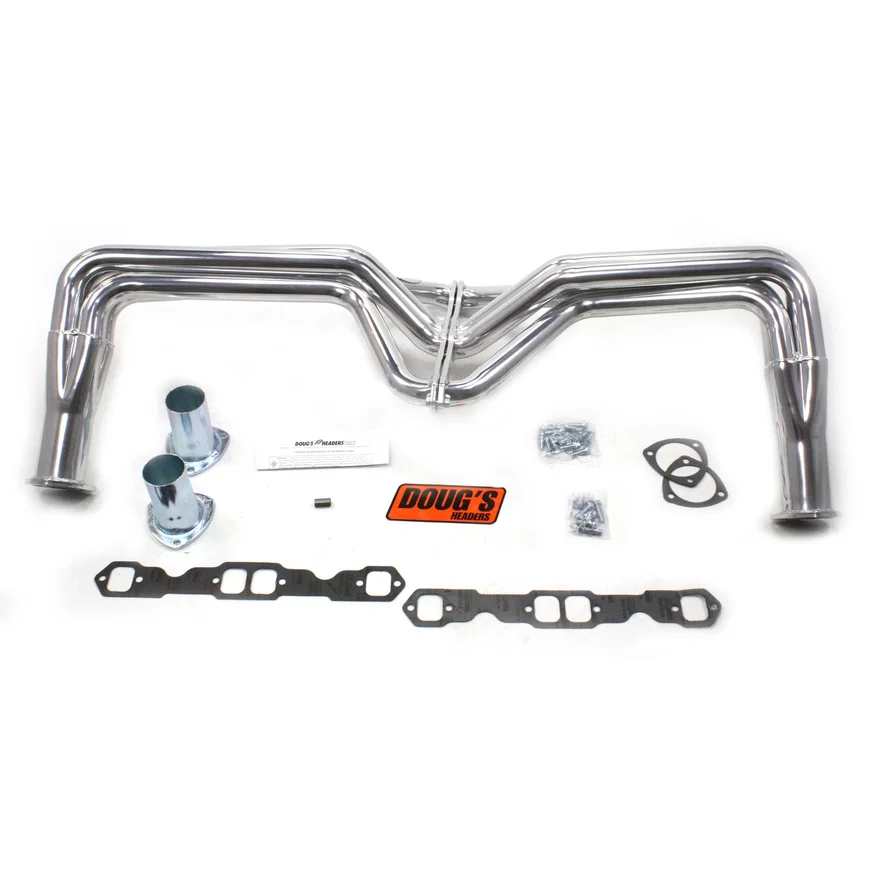 Fenderwell Header 55-57 Chevy 265-400 SBC 1 3/4" Primary 3" Collector Silver Ceramic Coated