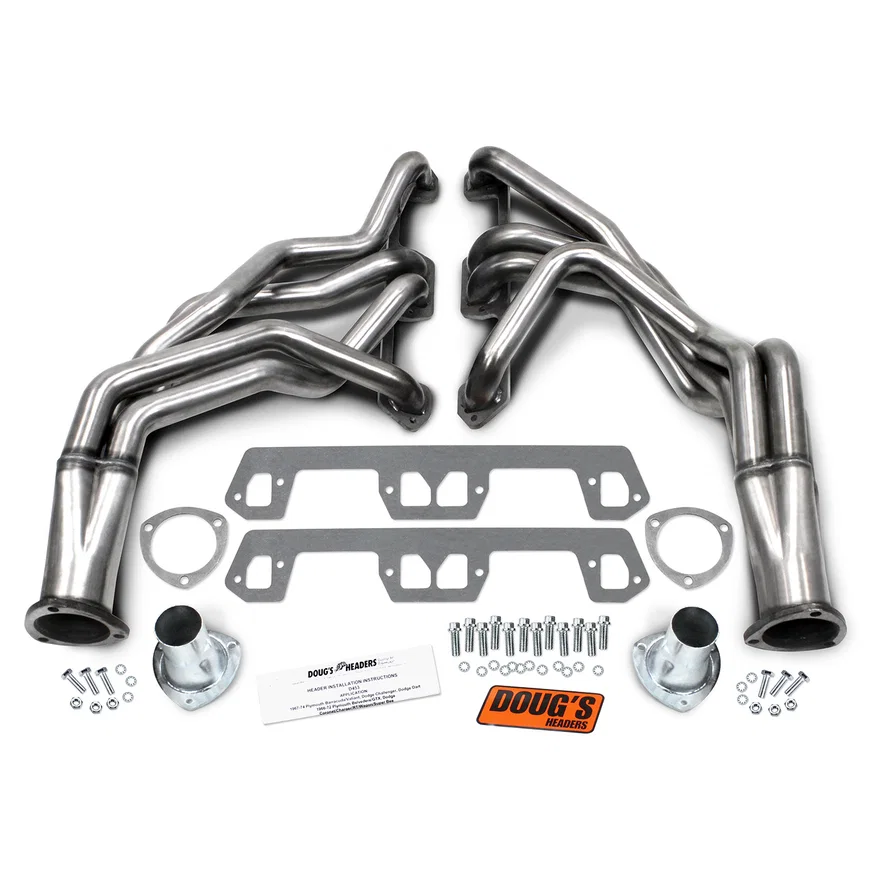 304 Stainless Long Tube Header 68-74 Various Mopar 273-360  LA Motor 1 5/8" Primary 3" Collector