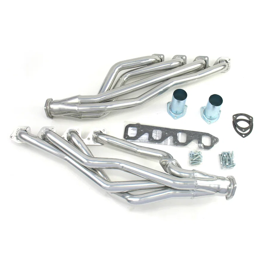 Long Tube Header 67-71 Ford 351C-4V Cleveland W/O EGR/A.I.R. Standard Trans 1 3/4" Primary 2 1/2" Collector Silver Ceramic Coated