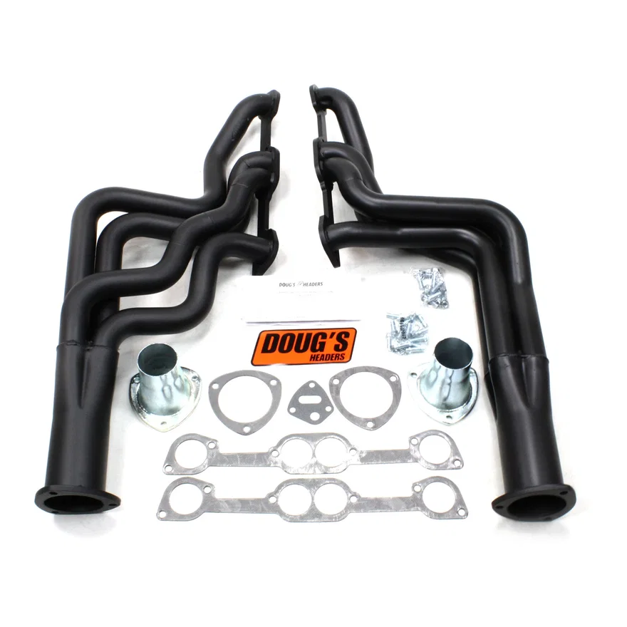 Long Tube Header 64-67 GTO 455 W/HO/SD/Ram Air Heads only 1 7/8" Primary 3 1/2" Collector Black Hi Temp Coated for Pontiac