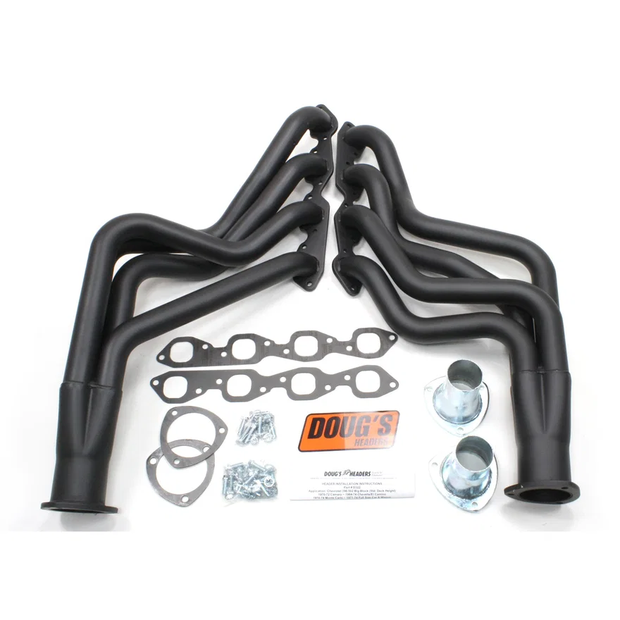 Long Tube Header 67-74 GM A, F, G Body BBC 396-502 BBC 2 1/8" Primary 3 1/2" Collector Black Hi Temp Coated