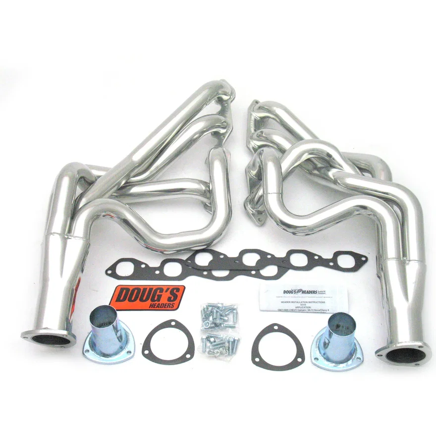 Long Tube Header 67-69 F Body/68-74 X Body 396-502 BBC 2 1/8" Primary 3 1/2" Collector Silver Ceramic Coated