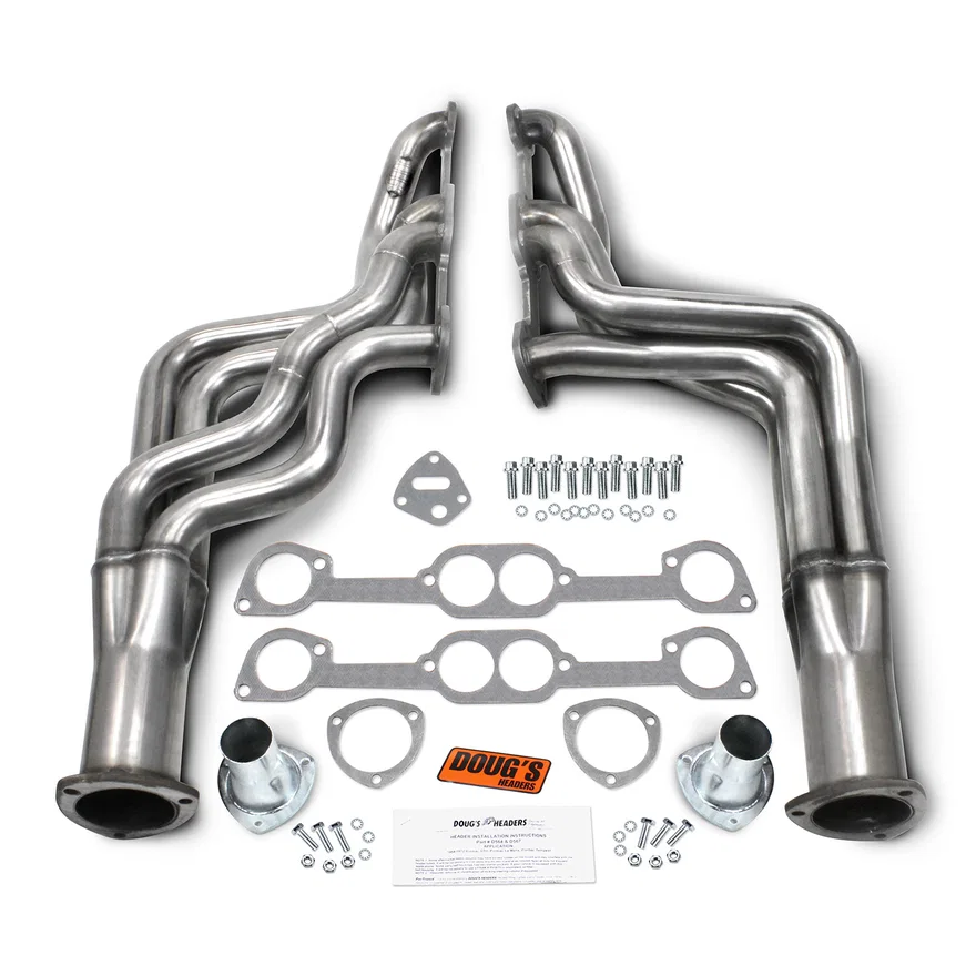 304 Stainless Long Tube Header 64-67 GTO 455 W/HO/SD/Ram Air Heads only 1 7/8" Primary 3 1/2" Collector for Pontiac